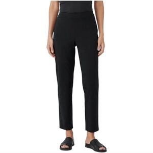 Eileen Fisher Black Tencel Flex Stretch Pull On Straight Leg Pant Women's Medium